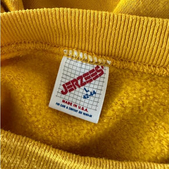 Vintage 80s Sweatshirt Mardi Gras Large Graphic Bright Size L Jerzees tag Fun - Picture 3 of 6